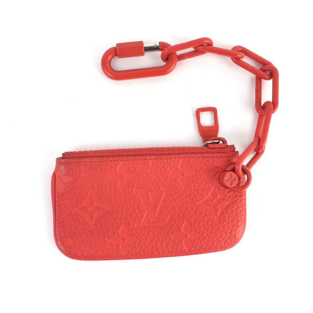 Louis Vuitton Monogram Taurillon Pochette Cle Red